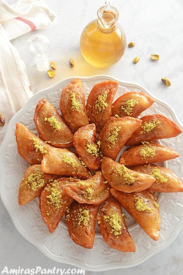 Qatayef - folded pancake with nuts