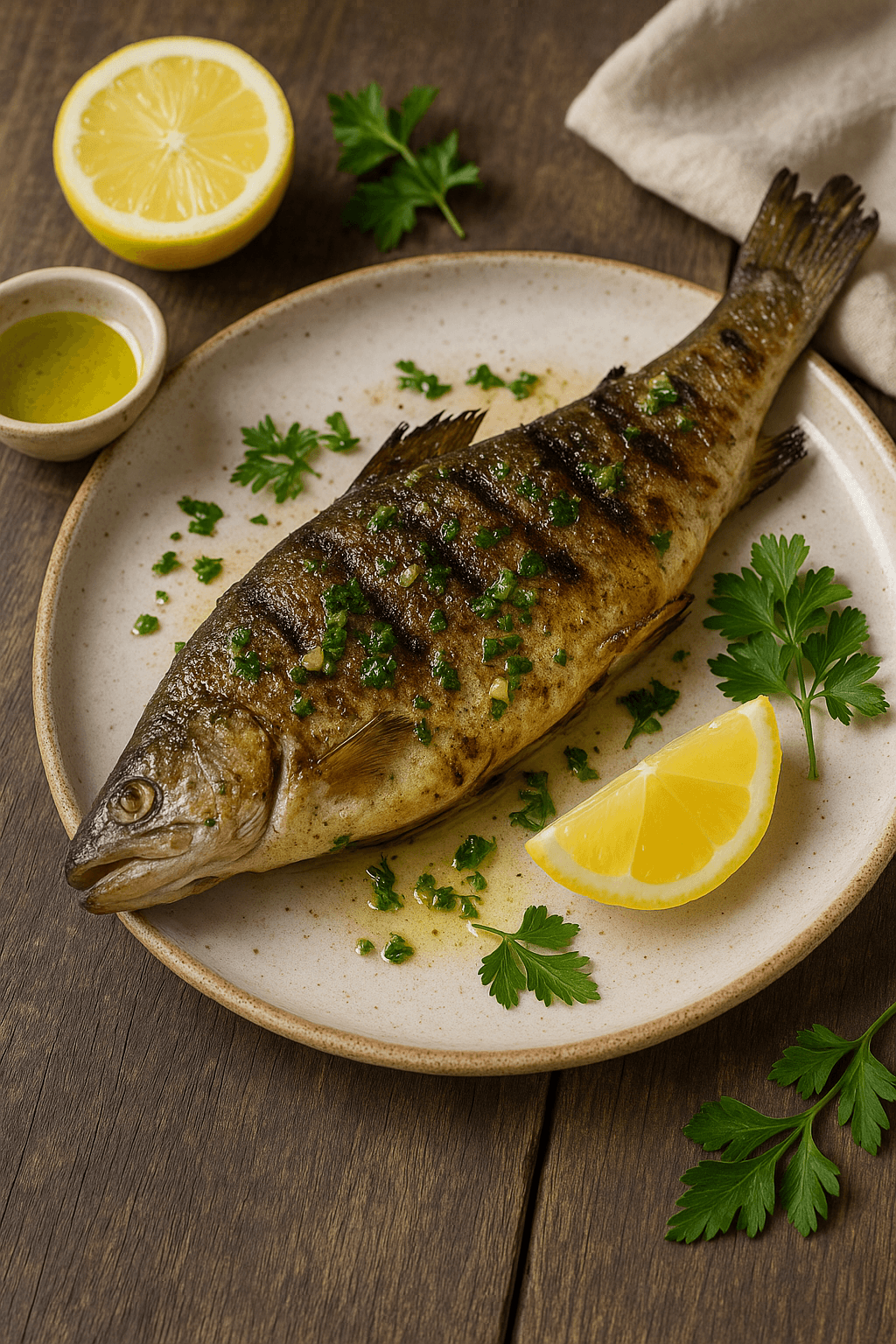Pastrmka na Žaru - grilled trout