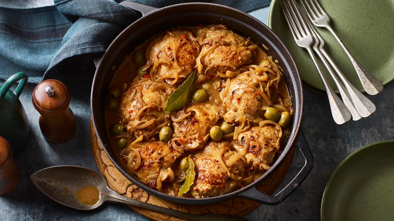 Chicken yassa - mustard and lemon marinated chicken 