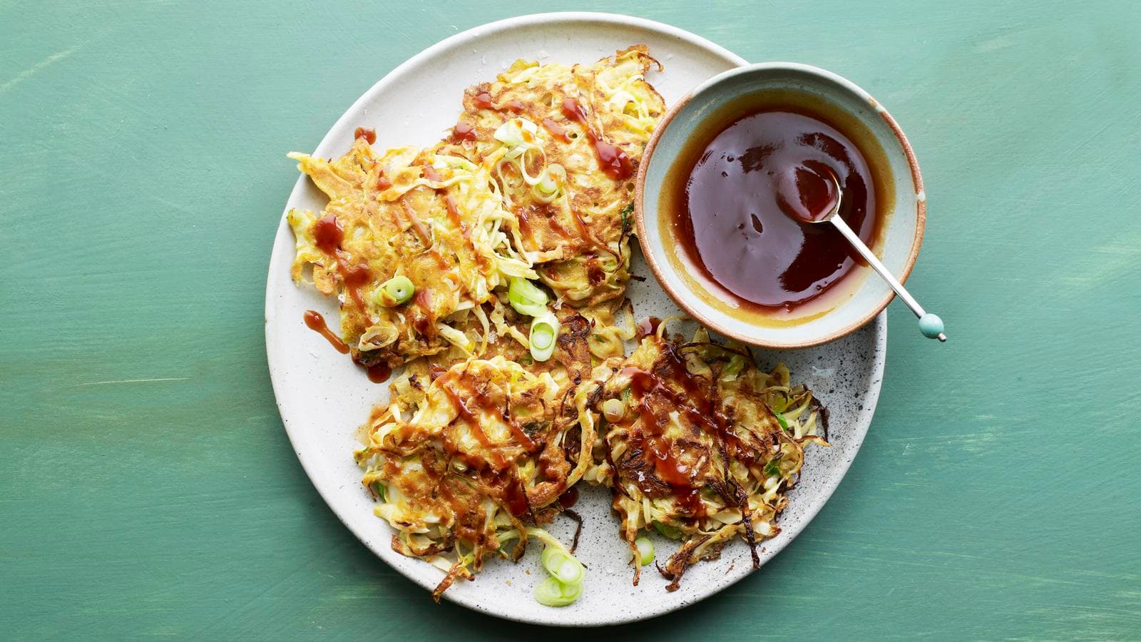 Okonomiyaki - fritter-like pancakes