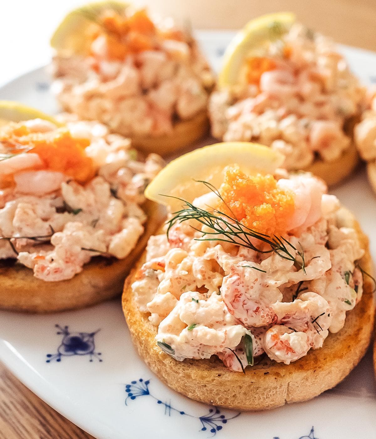 Skagen - Swedish shrimp salad on toast