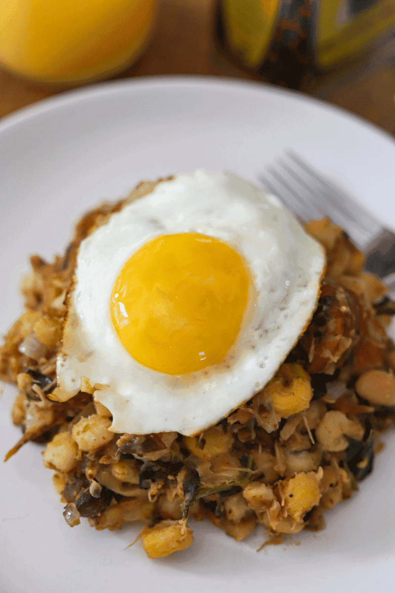 Cachupa Guisada - a leftover breakfast version of the national dish