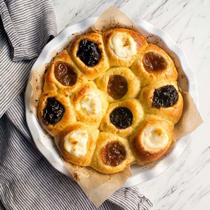 Kolaches - think brioche rolls and fruit fillings