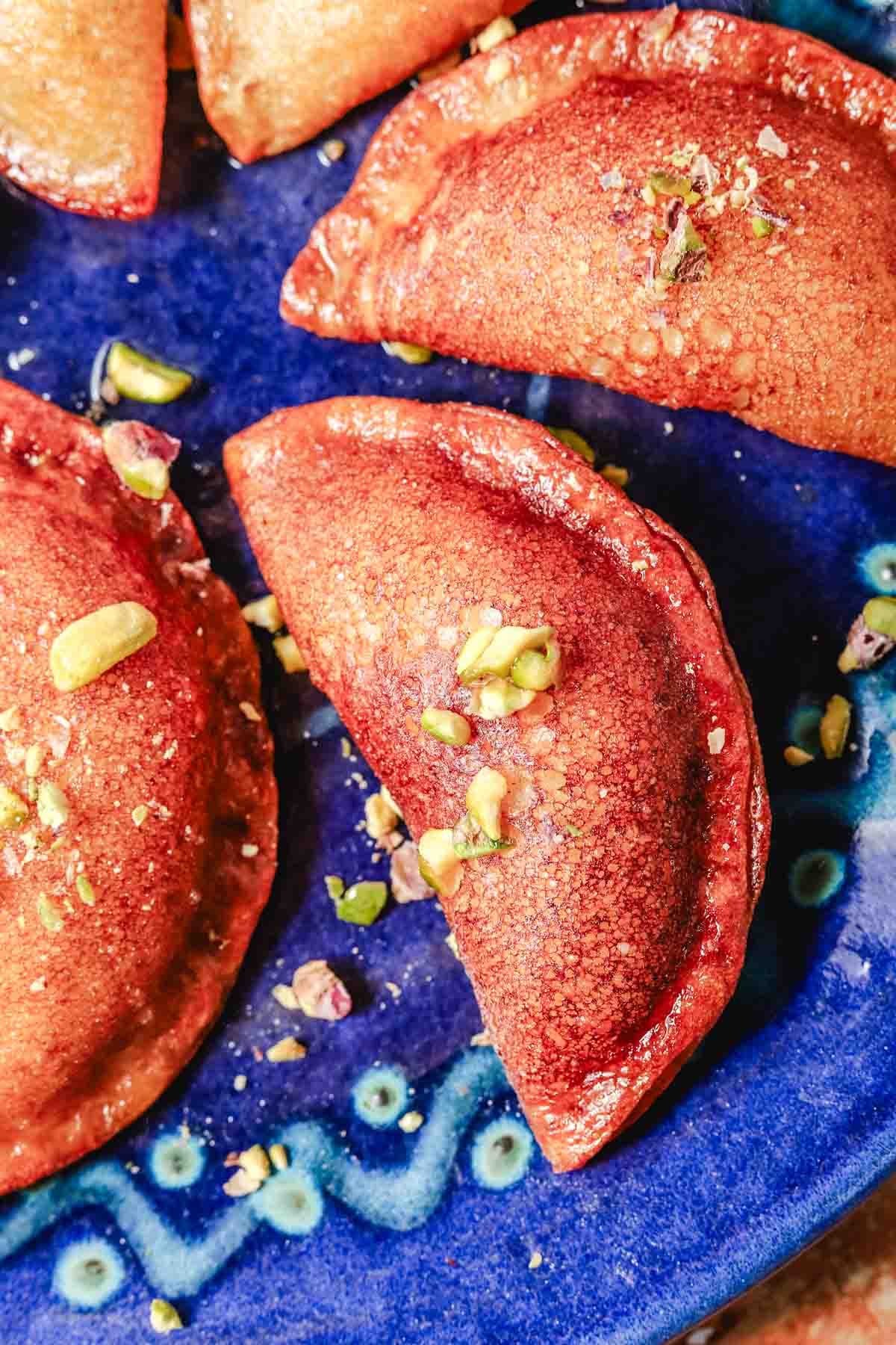 Qatayef - stuffed pancakes with cheese or walnuts