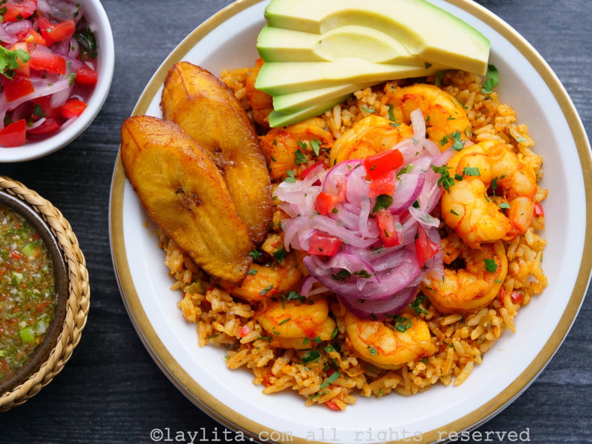 Arroz con camarones - shrimp rice