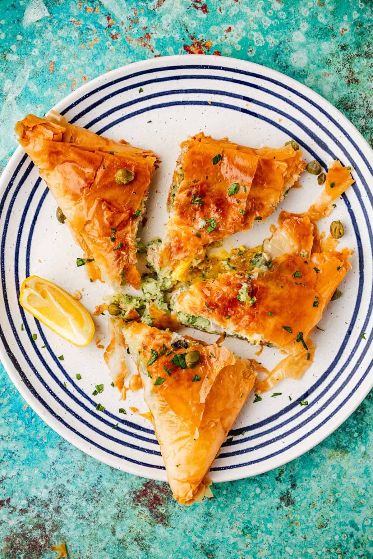 Brik au Thon - potato, tuna, and egg stuffed filo