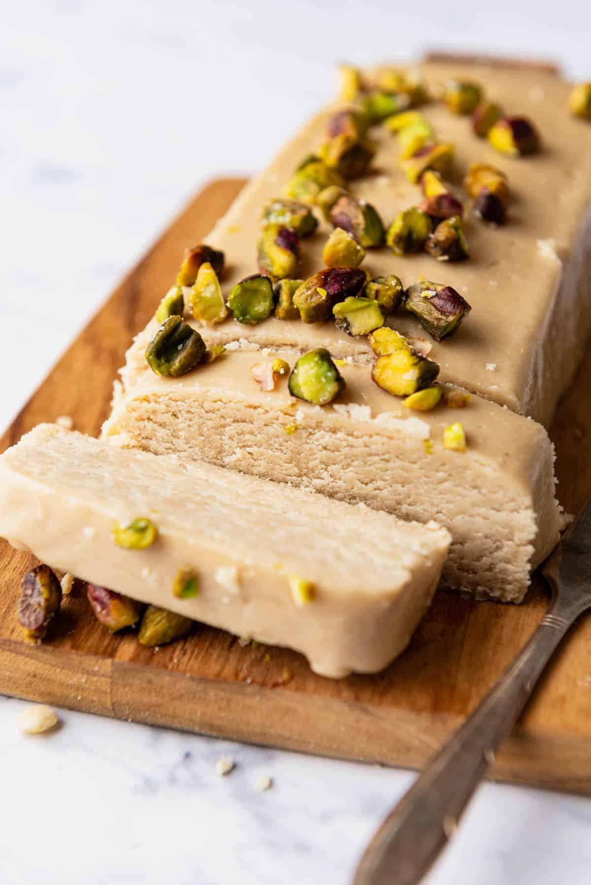 Halva - tahini-based sesame sweet treat. 