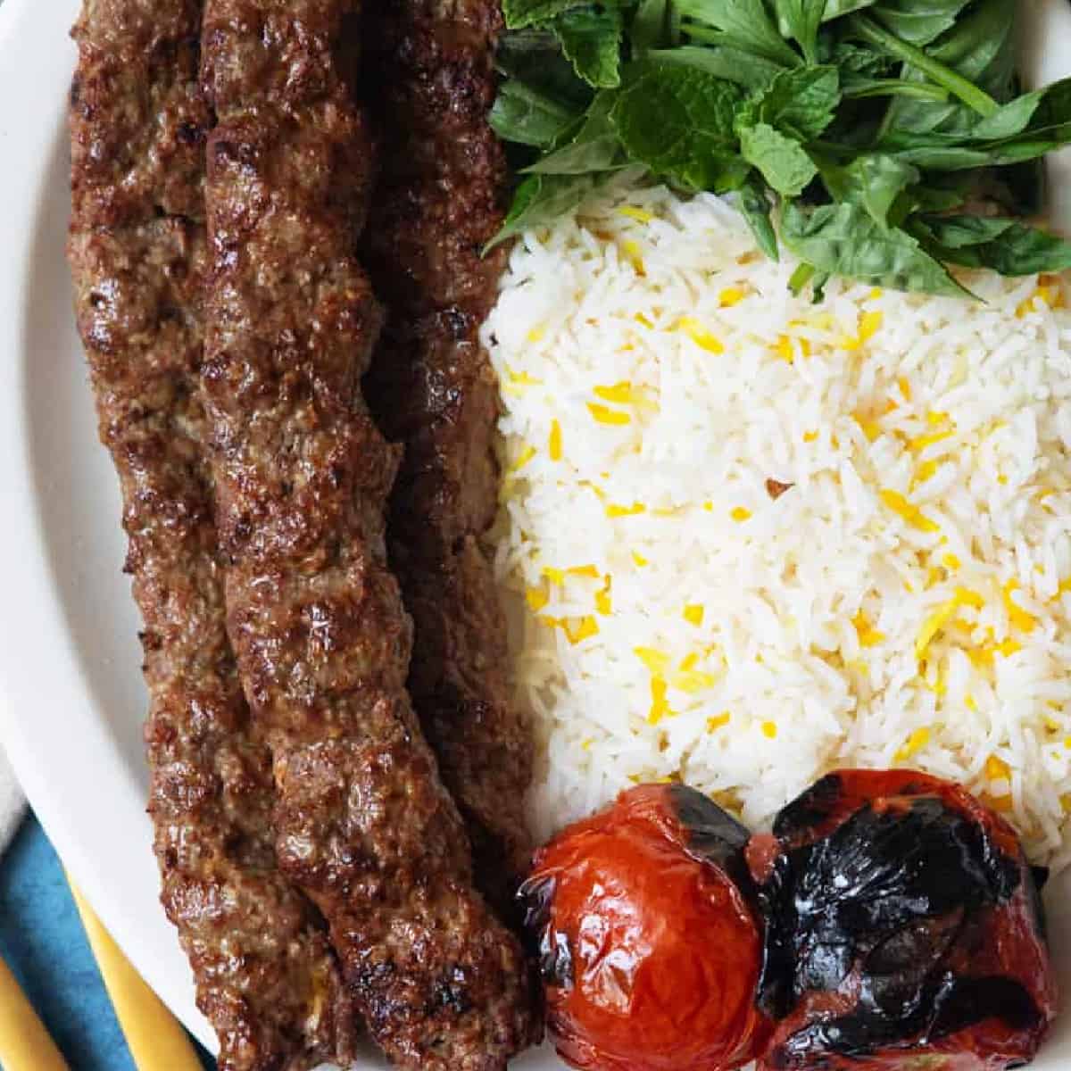 Kabob Koobideh - minced meat and onion kebab