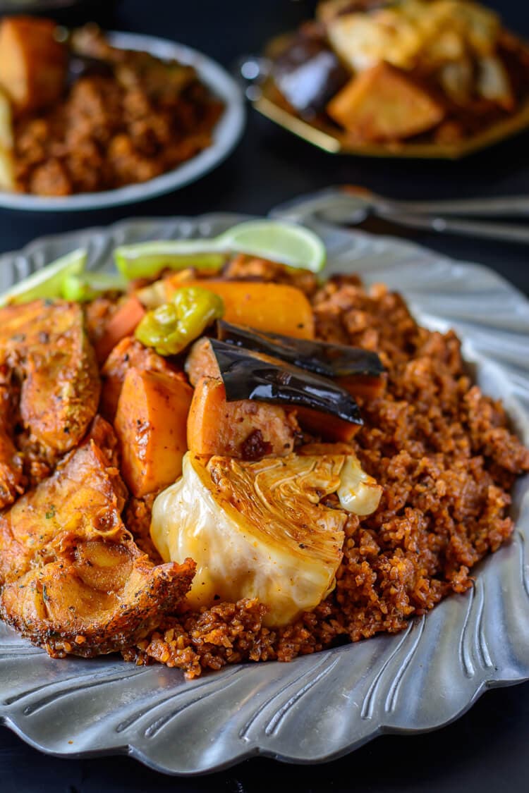 Thieboudienne - Jollof rice and fish